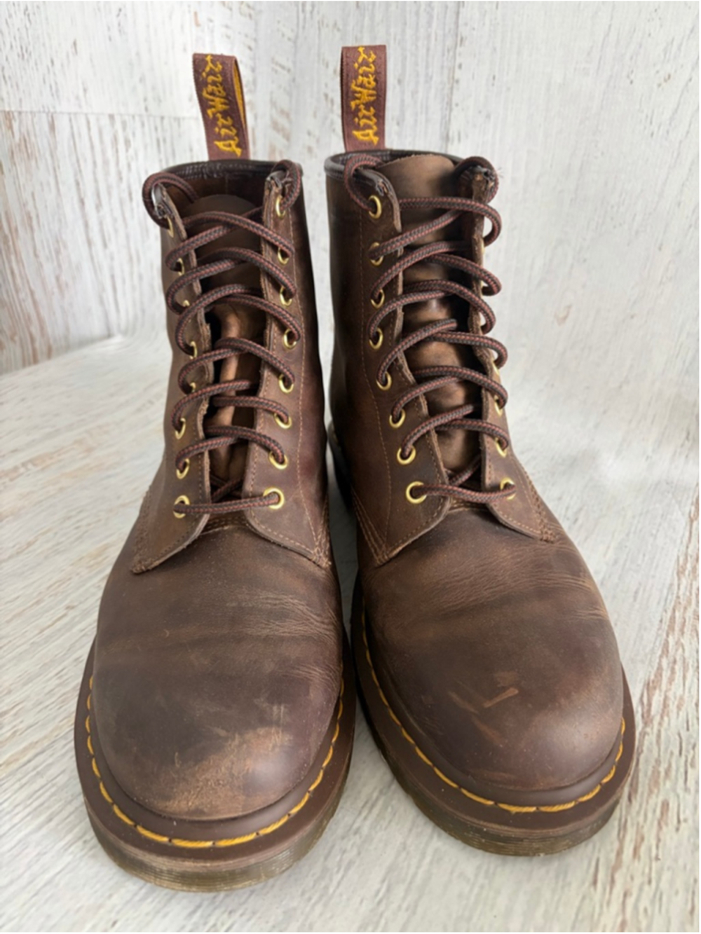 Men's Dr. Martens Brown Leather Boots Size 11